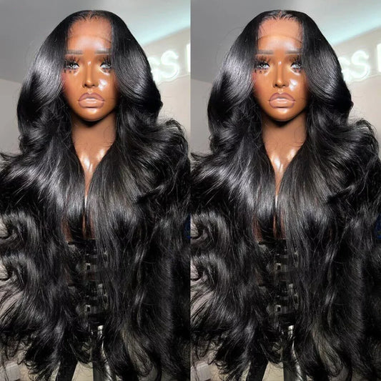26” 13x6 Body Wave HD Lace Frontal Wig 180% Density Pre Bleached Glueless Wig