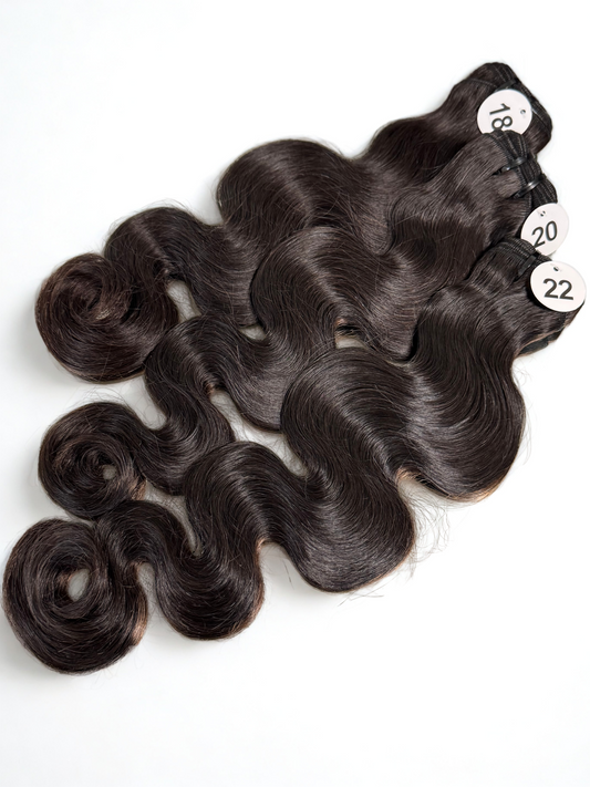 18” 20” 22” Raw Indian Body Wave Bundle Deal